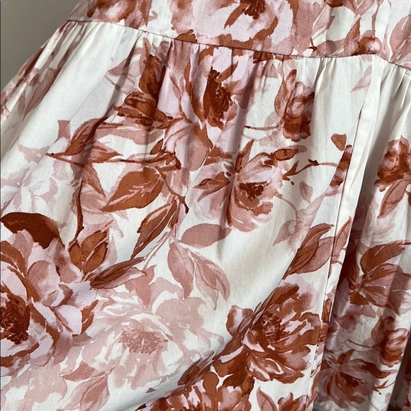 BAILEY BLUE NWOT White Blush Floral Corset Ruffle Cotton Mini Dress, Size XL - Picture 12 of 12